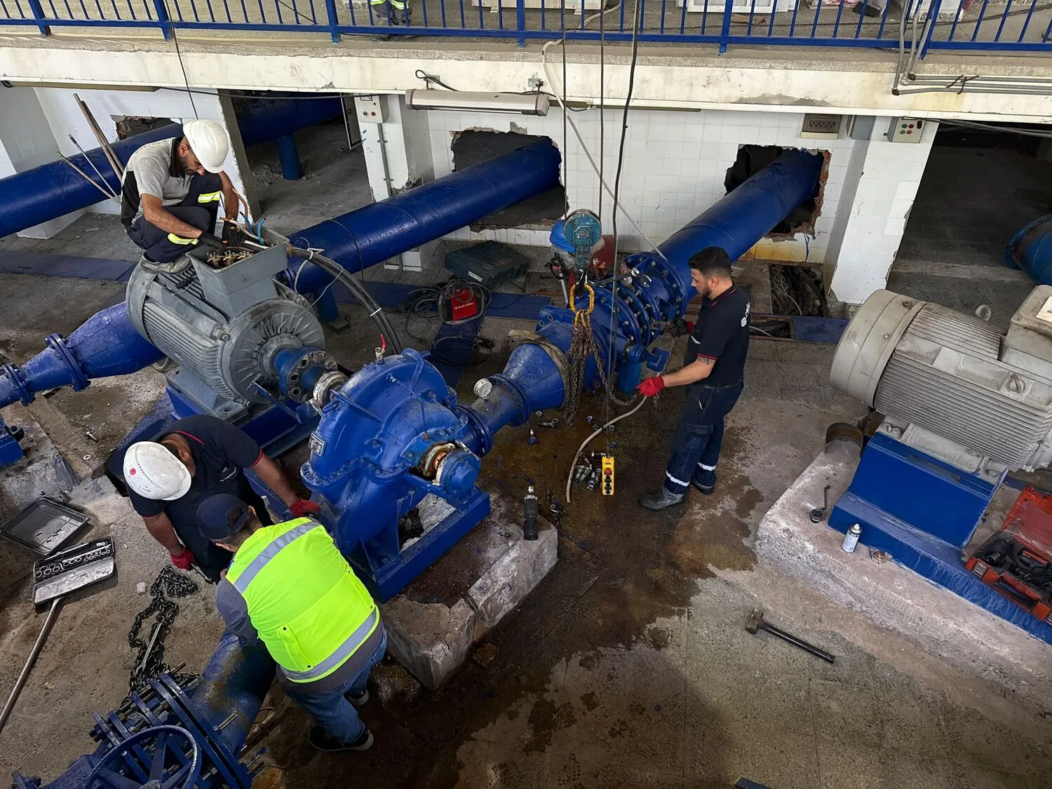Pompa-motor grubu — verim ve revizyon çalışması